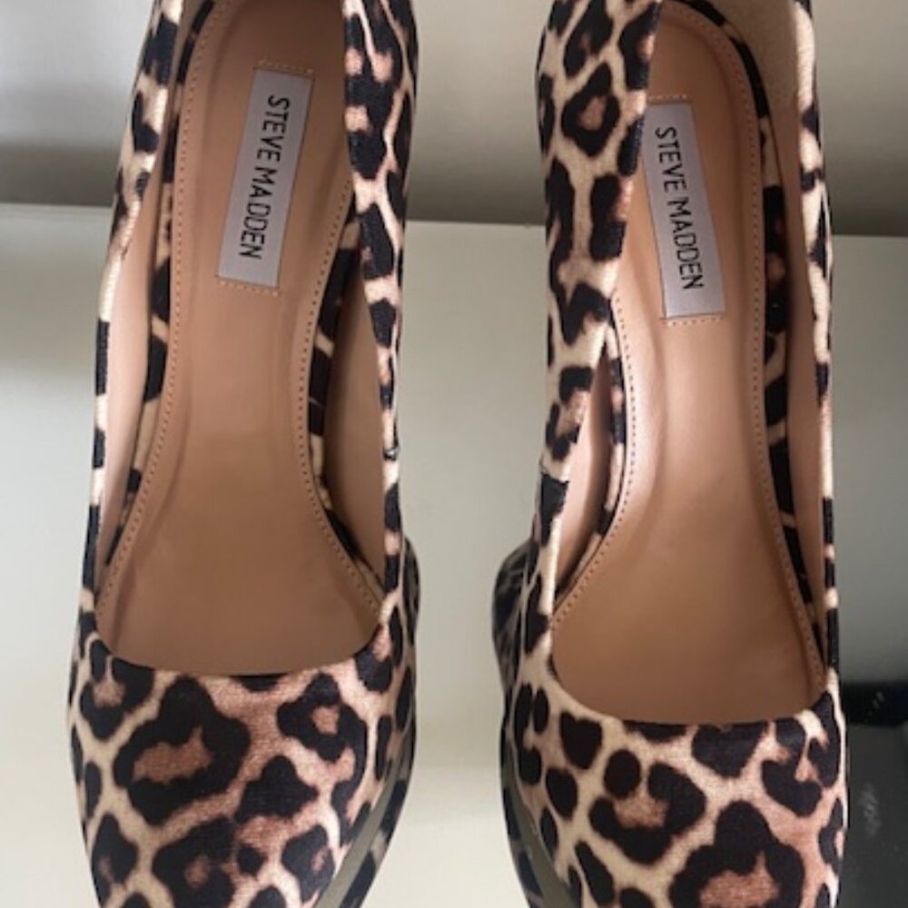 Velvet Animal Print Steve Madden Heels
